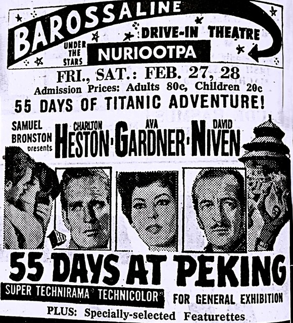 Barossaline Drive-In Seppelsfield Road and Barossa Valley Highway, Nurioopta, SA  - 1970