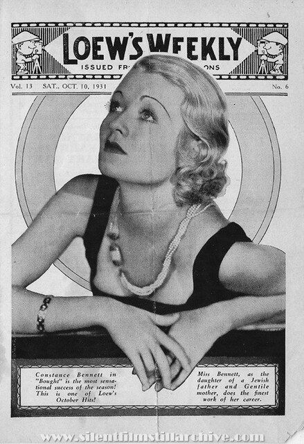 Bronx Victory Theatre program for the week beginning October 17, 1931