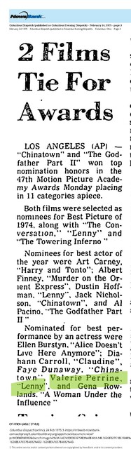 Valerie Perrine, R.I.P. (1943 - 2026)