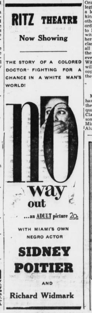 Sidney Poitier, R.I.P. (1927 - 2022).African American Theater (1950)