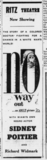 Sidney Poitier, R.I.P. (1927 - 2022).African American Theater (1950)