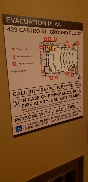 Castro Theatre  SF Layout