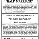 4 Devils at the Williams Theatre in Primghar, Iowa—14-15 December 1929