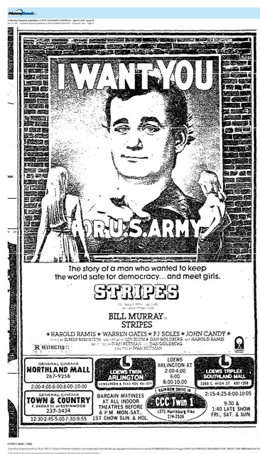 Bill Murray--Number Ten Box Office Star (1981)/His 1st Year on the list