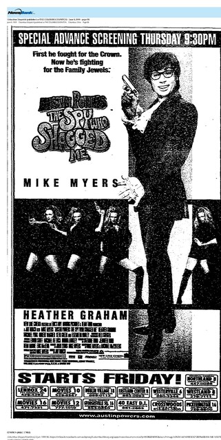 Mike Myers--Number Five Box Office Star (1999)/His 1st Year on the List