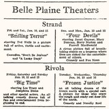 4 Devils at the Strand, in Belle Plaine, Iowa—12-13 Jan., 1930