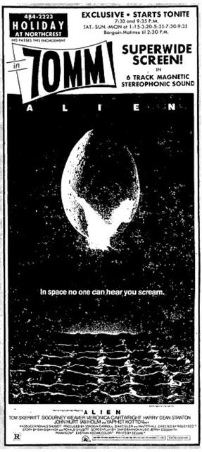 Alien in 70mm at the Holiday