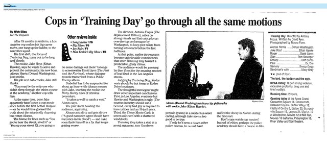 Denzel Washington--Number Six Box Office Star (2001)/His 1st Year on the List