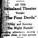 4 Devils at the Swissland Theatre, Woodsfield—April 24, 1930