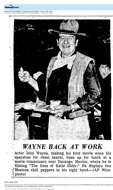 John Wayne--Number Two Box Office Star (1965)