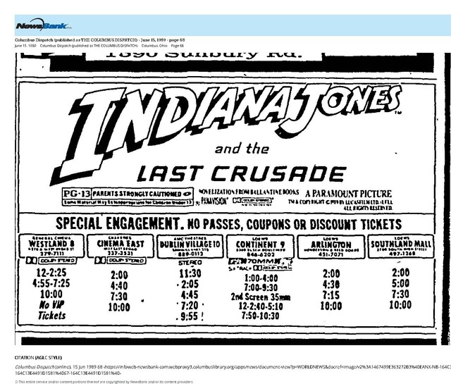 Sean Connery--Number Nine Box Office Star (1989)
