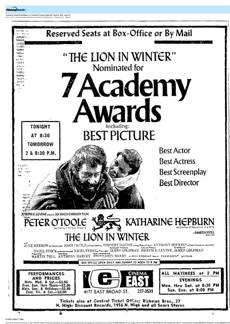 Katherine Hepburn--Number Nine Box Office Star (1969)