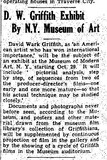 D. W. Griffith Exhibit (1940)