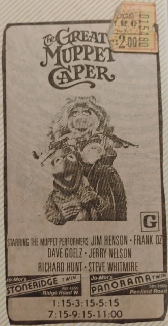 1981 Great Muppet Caper ad Stoneridge