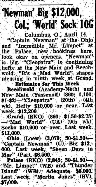 The Second of the Twp Roadshow Movies to Run at the (New) Main (1964)