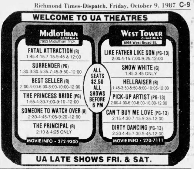 Ocotber 1987 UA Took over