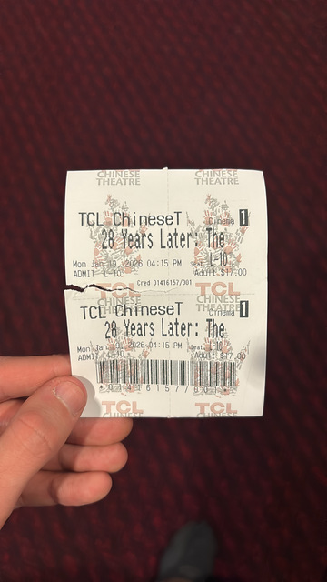 TCL Chinese Theatre Ticket Stub
