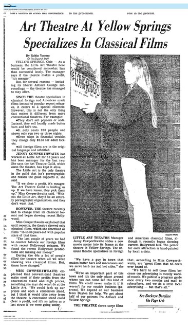 Art Theatre in Small-Town Ohio (1980)