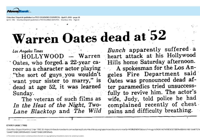 One of the Great Western Film Character Actors (1982)