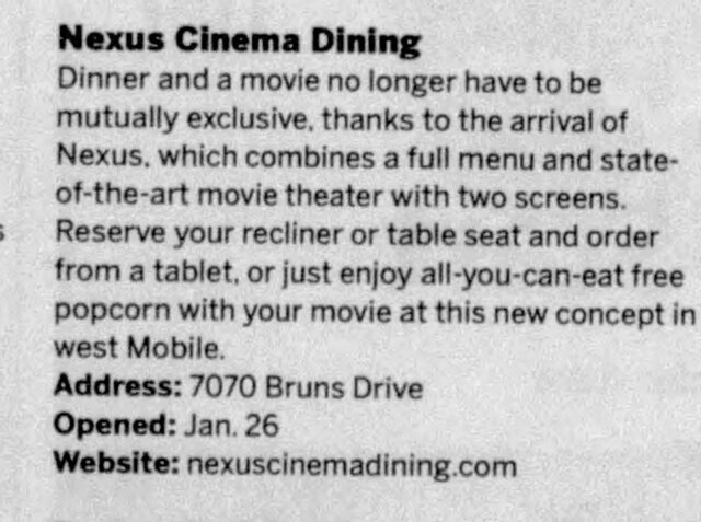 Nexus Cinema Dining