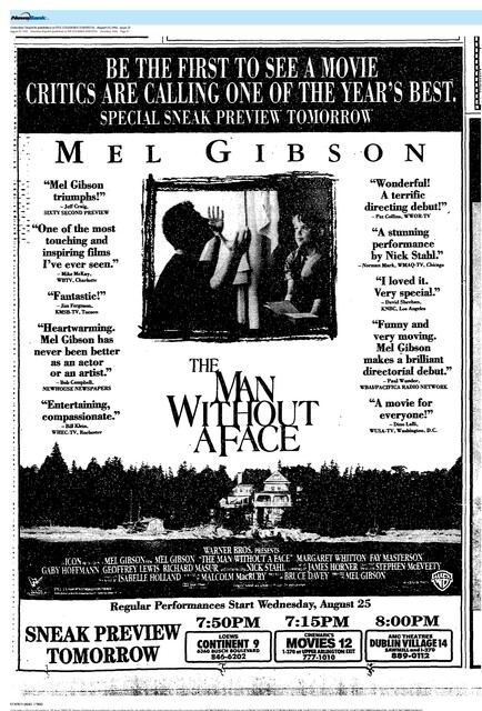 Mel Gibson--Number Eight Box Office Star (1993)