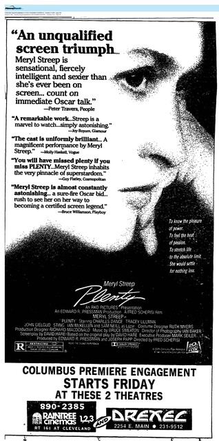 Meryl Streep--Number Ten Box Office Star (1985)