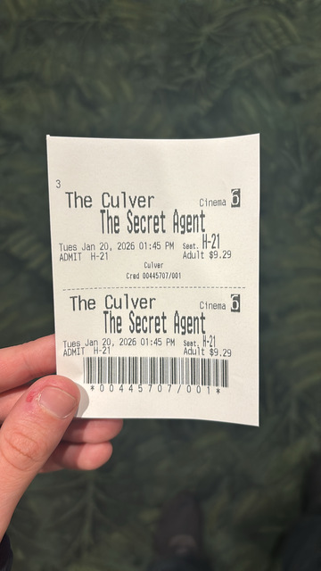 Culver Theater Ticket Stub