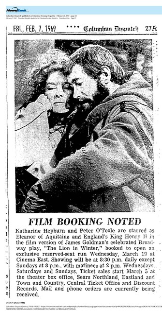 Katherine Hepburn--Number Nine Box Office Star (1969)