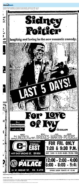 Five Week Run Engagement/Sidney Poitier--Number One Box Office Star (1968)