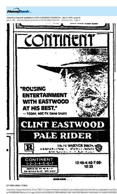 Clint Eastwood--Number Three Box Office Star (1985)