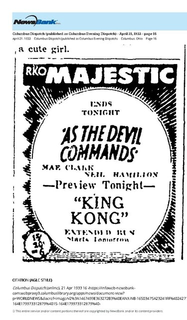 The Great Movie Franchises: King Kong (1933)--The Beginning