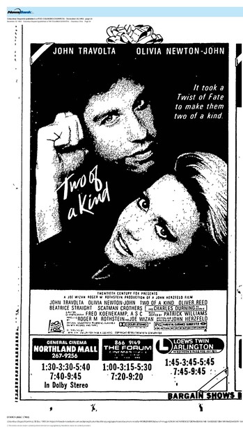 John Travolta--Number Five Box Office Star (1983)