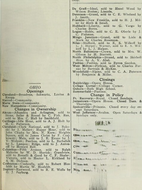 New Owners: Three Theaters in Columbus (1927)