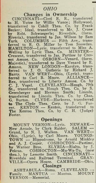 New Owners: One Theater in Columbus (1934)