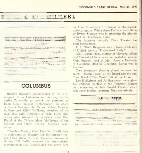 May 1947 News