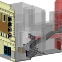 CAD model - Foyer iso transparent view