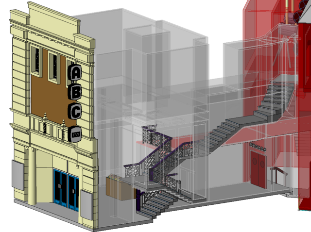 CAD model - Foyer iso transparent view