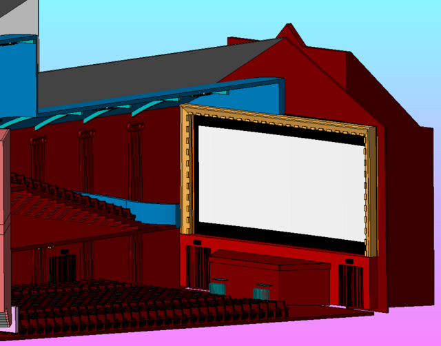 CAD model - Widescreen proscenium