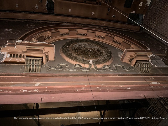 Photo of original proscenium arch