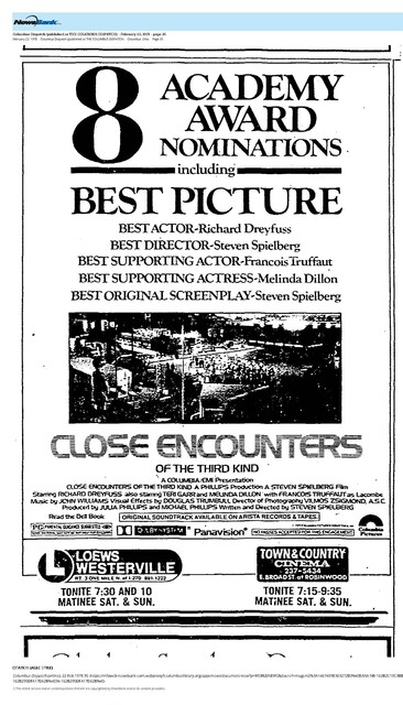 Richard Dreyfuss--Number Three Box Office Star (1978)/His Only Year on the List