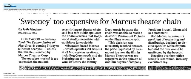 Marcus Says No to Sweeney (2007)