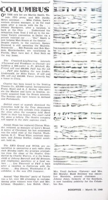 March 1940 News