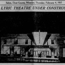 Architectural sketch of the New Lyric Theatre