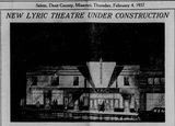Architectural sketch of the New Lyric Theatre