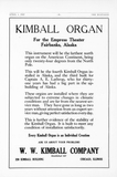 Kimball Organ Company advertisement in the April 1, 1927