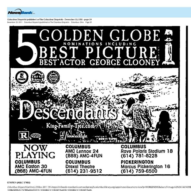 George Clooney--Number Two Box Office Star (2011)