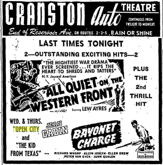 Cranston Drive-In