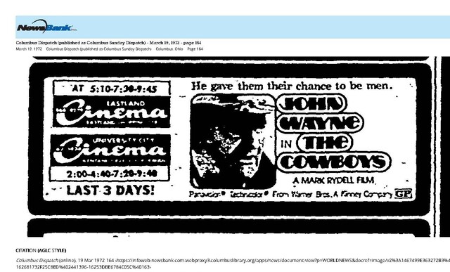 4 Weeks and 5 days Run/John Wayne--Number Four Box Office Star (1972)