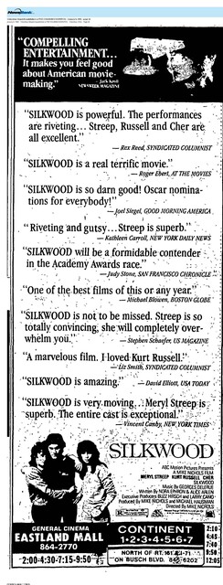 Meryl Streep--Number Ten Box Office Star (1984)