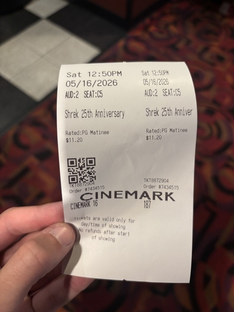 Cinemark Somerdale 16 and XD Ticket Stub 